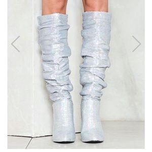 Nasty Gal NWT Sequin Boots!